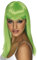 Smiffys Damen Lange und Glatte Perücke mit Pony, Glamourama Perücke, Neon Grün, One Size, 42159