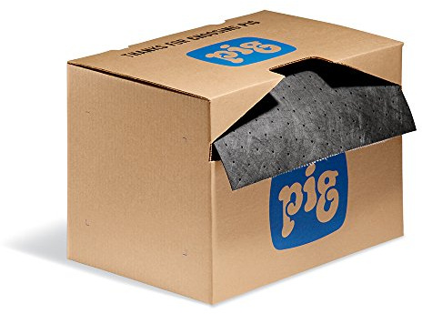 PIG Absorbent Mat Roll in a Dispenser Box by | 15 x 150' Oil Absorbent Mat Roll | All Purpose Absorbent Mat | Lightweight | MAT141