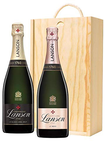 Lanson Black Label Brut and Rose Brut Gift Set 75 cl