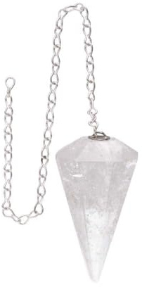 Péndulo Facetado de Cuarzo Blanco | Cristal Natural para Radiestesia, Meditación y Sanación | Equilibrio de Chakras, Energía Positiva | Clarividencia, Intuición, Bloqueos Emocionales