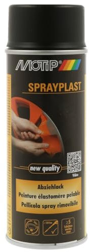 AEROSOL PEINTURE PELABLE SPRAYPLAST MOTIP NOIR BRILLANT 400ML