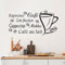 GRAZDesign Wandtattoo Kaffee Tasse Kaffeebohnen | Wandaufkleber Küche selbstklebend - 98x50cm / 010 weiss