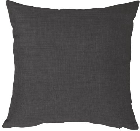 Kissenbezug 80x80 cm anthrazit mit Reißverschluss Struktur Leinenoptik Kissen für Sofa Wurfkissen