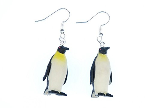 Miniblings Pinguin Ohrringe Pinguinohrringe Pinguine Südpol versilbert | Ohrschmuck, sorgfältig in Berlin gefertigt, mit Antarktis und Mädchen