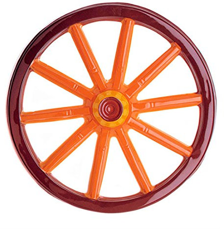 Amakando Wagenrad 3D Deko Rad 50 cm Wagen Speichenrad Plastik Dekorad Western Wanddeko Wild West Dekoration