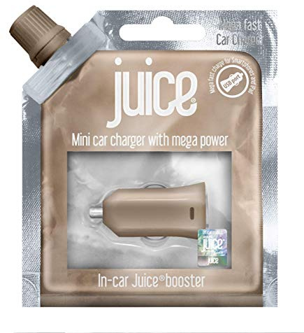 Juice In-Car Booster - Mini Car Charger with mega power for Smartphones & iPads, 2.1 Amp - Gold