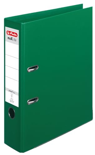 Herlitz Ordner maX. file protect + 4 Stück Rückenbreite Kunststoffen A4, Large voller Veränderung in Folie Schutzhülle Fenster 4 Stück Breite grün breit
