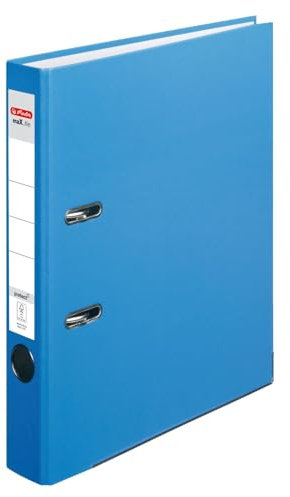 Herlitz Ordner maX.file protect A4, 5 cm mit Einsteckrückenschild, aqua blau