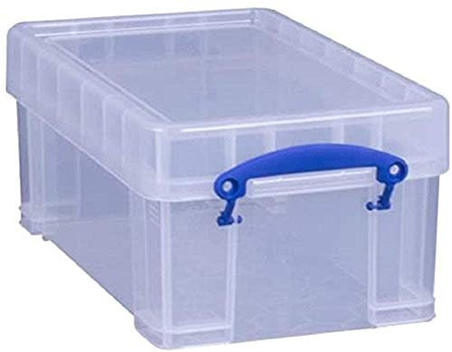 Really Useful Box 6 Stück Aufbewahrungsbox 5,0 Liter XL/Ideal für Büro und Haushalt/ 340x200x150mm - transparent