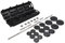 FIT4HOME Cast Iron Weight Set 50kg With Free Carry Case | Weight Lifting Strength Training Body Building Workout | Home Gym Dumbbells Barbell Set
