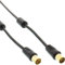 InLine - Cavo antenna 2 schermati con filtro, 85 dB, 7 m, colore: Nero