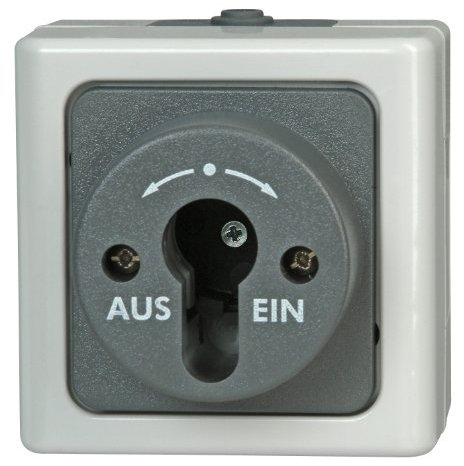 Kopp Electric - Gehäuse für Schlüssel-Schalter, Farbe: grau