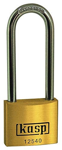 Kasp K12550L80A1 - Candados de latón de Primera Calidad: con Arco Largo y una Sola Llave para Todos los candados - 50x80mm