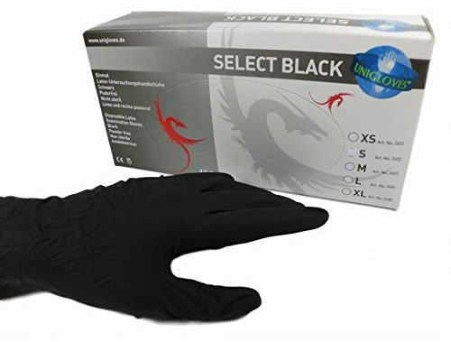 Select Einmal Latex Handsch.Gr.S Black