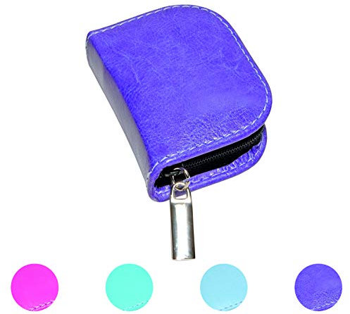 Globuli Taschenapotheke, Notfall-Apotheke, Kunstleder (vegan) mit 10 Klarglas-Glasröhrchen (Lila)