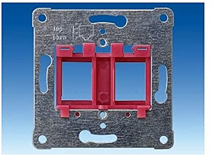 BJC Delta Mechanismen – Halterung Platte für 2 Stecker Informatica rot Delta