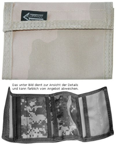 CN Outdoor Geldbeutel Geldbörse Klettverschluss Nylon Army Beige 3 Color Desert