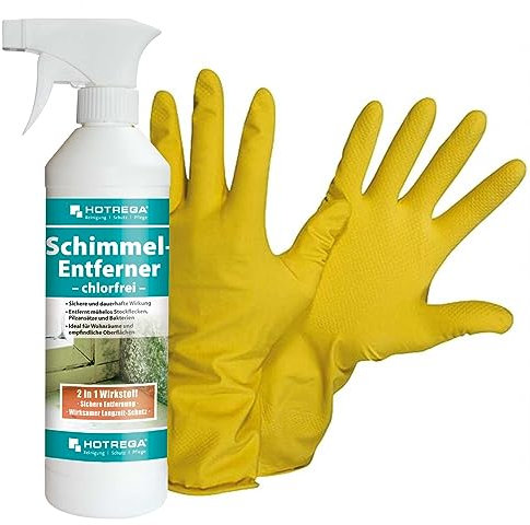 HOTREGA - Schimmel- Entferner- chlorfrei 500 ml SET + NITRAS Handschuhe Gr. 10