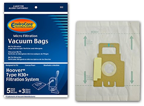 Hoover Type H30+ Vacuum Bags (5 pack + 3 filters)