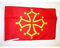 AZ FLAG - Drapeau Province du Languedoc - 45x30 cm - Pavillon Territoire Occitan - Occitanie 100% Polyester avec Deux Cordelettes - 20g