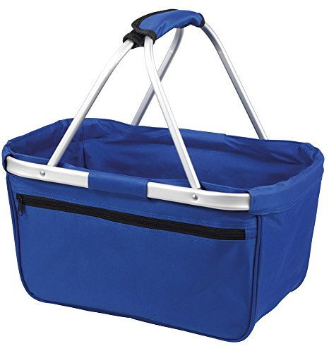 HALFAR® HF3939 Shopper Basket Einkaufskorb Korb mit Aluminiumgestäng faltbar , Farbe:Royal
