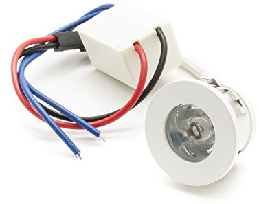 Faretto led da incasso piccolo foro 30mm Faretto 1w Punto luce led spot 30° segnapassi scale cielo stellato armadio corridio vetrina mensola mini spot bianco 4000K LUCE NATURALE 230v Driver incl.