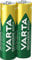 VARTA Piles rechargeables AA, lot de 2, Recharge Accu Solar, 800 mAh Ni-MH, prêtes à l'emploi, développées pour les lampes solaires de jardin