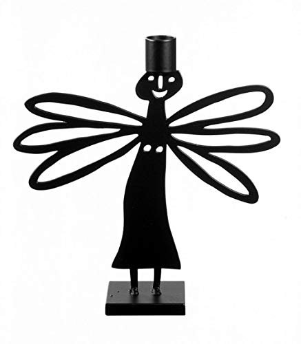 Bengt & Lotta kleiner Kerzenhalter Engel DRAGONFLY, schwarz