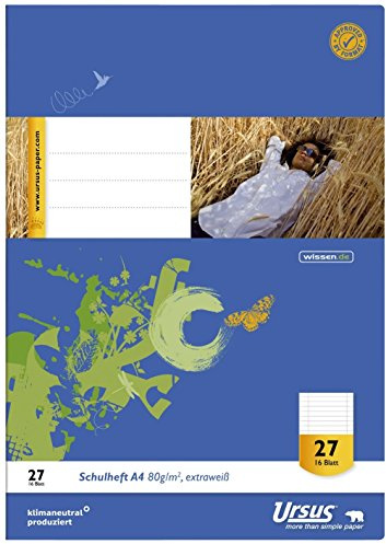 Ursus Basic 040416027 Chlorfrei - Hefte 20 Blatt Heft A4 16 Blatt Lin27