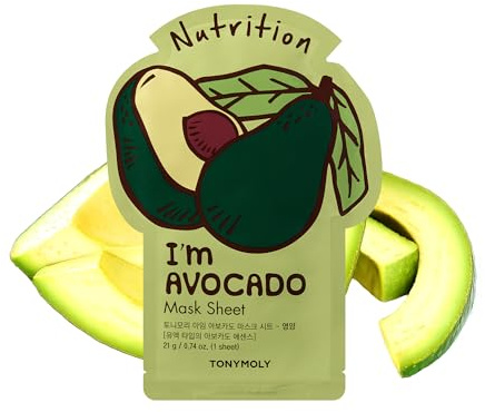 TONYMOLY I'm Avocado Sheet Mask - Hydrating & Nourishing Korean Face Mask