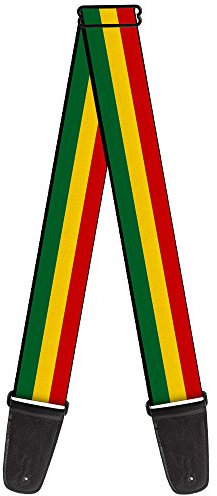 BD Nylon Gitarrengurt – Rasta Reggae Lion Head Design