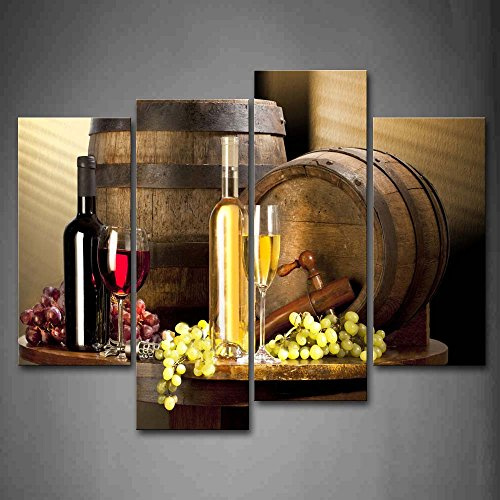 Divers du vin avec Grain de Raisin Peinture Murale d'art l'image imprimée sur Toile Aliments Photos d'œuvres d'art pour Le Bureau à Domicile Décoration Moderne