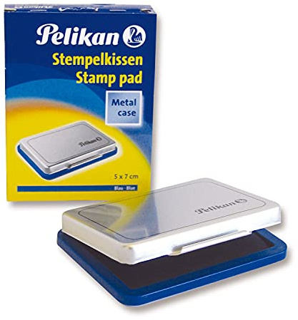 Stempelkissen 3 blau Metallic-Gehäuse 5x7 cm