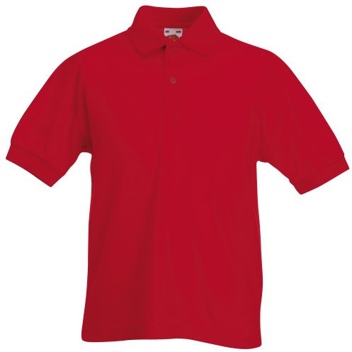 Fruit of the Loom Boys' Polo Shirt red red 5-6 Years