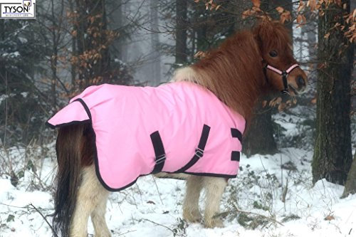 Regendecke 600 D Minipony Shetty Falabella Outdoordecke NUR Klett ROSA 70 75 80 85 90 cm (65)