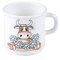 Riess, 0221-, Emaille Topf mit Bördel, Kaffeebecher, Durchmesser 8cm, 0.375 Liter Inhalt, 3/8 Liter, LBH 11,1x8,8x8,4cm, Gew. 0,192kg (ALMLIESEL)