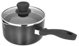 Judge Aura 18cm Draining Saucepan with Glass Lid, 1.8L – Non-Stick, Easy Drain & Pour, Durable Everyday Cooking Pan
