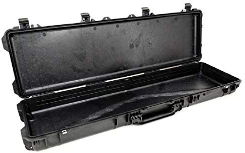 PELI 1750 Langer Waffenkoffer (auch für Stative), IP67 Wasser- und Staubdicht, 59L Volumen, Ohne Schaum, Schwarz