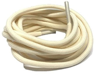 Collonil 1 Paar Schnürsenkel Kordel - rund - dick - Ø 3 mm Längen (180 cm, eierschale)