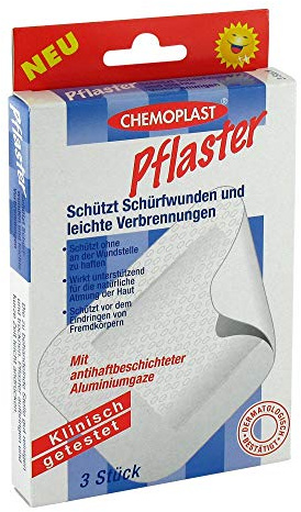 PFLASTER m.Aluminiumgaze Schürfwunden 3 St