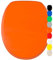 Sanilo Soft Close Toilet Seat, Wide Choice of Monochrome Toilet Seats, Stable Hinges, Easy to Mount (Orange)