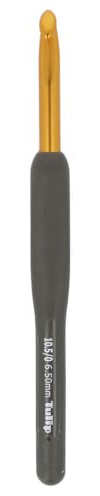Tulip T15-105E Crochet Hook, Aluminium, Black, Gold, One Size