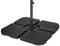 CLIFFORD JAMES Garden Gear Sand or Water Fillable Square Parasol Base for Outdoor Garden Banana Hanging Cantilever Umbrella Parasol, Canopy, Sun Shade