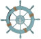 nautischen Boot Schiff Rad Steuerrad Haus aus Holz Wand Deko Party (hellblau)