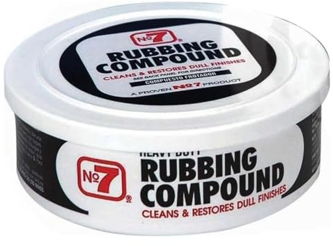 No.7 Heavy Duty Rubbing Compound - 10 Fl Oz - Cleans and Restores - Removes Deep Scratches and Stains - Restores Shine to Dull Finishes, Plastic