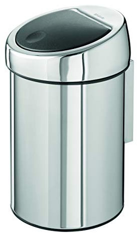 Brabantia Touch Bin 3 L mit Kunststoffeinsatz/Brilliant Steel