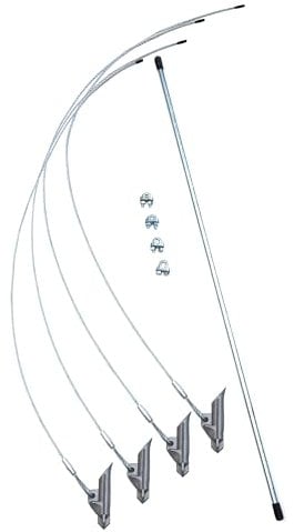 ShelterLogic Aluminium Bodenanker 4 Stück | Silber | 107 cm