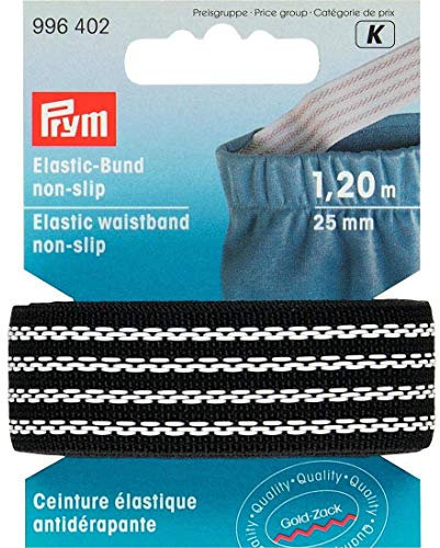 Prym Non-Slip Waistband Tape, Black, 25mm