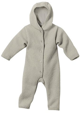 Disana - Tutina per neonato in lana merinos grigio 50-56