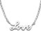 Vinani Erbskette mit integriertem Anhänger Schriftzug Love glänzend Kette 1,5 mm 40 cm auf 45 cm einstellbar Kette Italien Sterling Silber 925 KSL